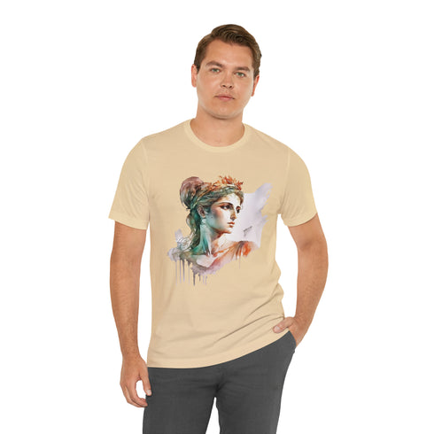 Greecian Goddess in Watercolor - Short Sleeve Tee